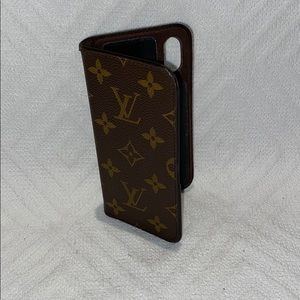 Louis Vuitton Brown Monogram Flip Phone Case